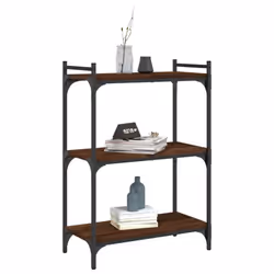 vidaXL Bookcase Bookshelf Storage Cabinet Rack Book Shelf Engineered Wood - brown oak, 60 x 30 x 86 cm - Additional view 2