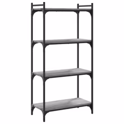 vidaXL Bookcase Bookshelf Storage Cabinet Rack Book Shelf Engineered Wood - grey sonoma, 60 x 30 x 120 cm - Additional view 5