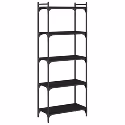 vidaXL Bookcase Bookshelf Storage Cabinet Rack Book Shelf Engineered Wood - black, 60 x 30 x 154 cm - Additional view 5