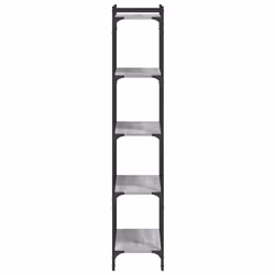 vidaXL Bookcase Bookshelf Storage Cabinet Rack Book Shelf Engineered Wood - grey sonoma, 60 x 30 x 154 cm - Additional view 4