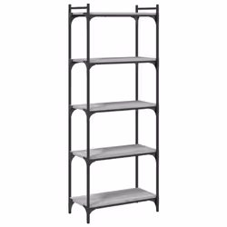 vidaXL Bookcase Bookshelf Storage Cabinet Rack Book Shelf Engineered Wood - grey sonoma, 60 x 30 x 154 cm - Additional view 5