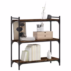 vidaXL Bookcase Bookshelf Storage Cabinet Rack Book Shelf Engineered Wood - smoked oak - Additional view 2