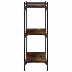 vidaXL Bookcase Bookshelf Storage Cabinet Rack Book Shelf Engineered Wood - smoked oak - Additional view 4