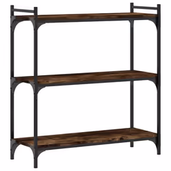 vidaXL Bookcase Bookshelf Storage Cabinet Rack Book Shelf Engineered Wood - smoked oak - Additional view 5