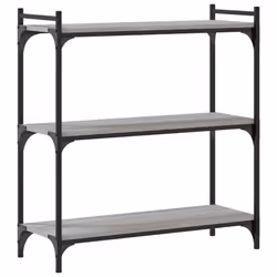vidaXL Bookcase Bookshelf Storage Cabinet Rack Book Shelf Engineered Wood - grey sonoma, 80 x 30 x 86 cm - Additional view 5