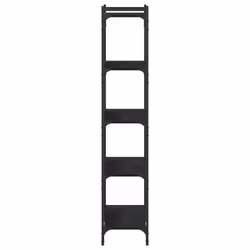 vidaXL Bookcase Bookshelf Storage Cabinet Rack Book Shelf Engineered Wood - black, 80 x 30 x 154 cm - Additional view 4