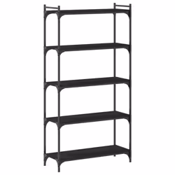 vidaXL Bookcase Bookshelf Storage Cabinet Rack Book Shelf Engineered Wood - black, 80 x 30 x 154 cm - Additional view 5
