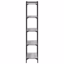 vidaXL Bookcase Bookshelf Storage Cabinet Rack Book Shelf Engineered Wood - grey sonoma, 80 x 30 x 154 cm - Additional view 4
