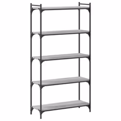 vidaXL Bookcase Bookshelf Storage Cabinet Rack Book Shelf Engineered Wood - grey sonoma, 80 x 30 x 154 cm - Additional view 5