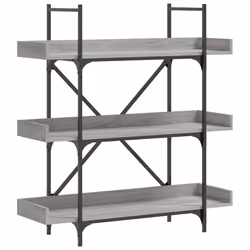 VidaXL 837690, Grey, Oak, Metal, Wood, 1000 mm, 330 mm, 1085 mm