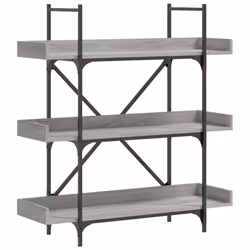 VidaXL 837695, Grey, Oak, Metal, Wood, 1000 mm, 330 mm, 1455 mm