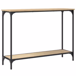 vidaXL Console Table Tea End Table Hallway Sofa Couch Table Engineered Wood - sonoma oak, 101 x 30.5 x 75 cm - Additional view 5