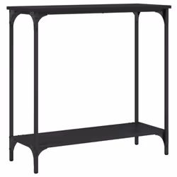 vidaXL Console Table Tea End Table Hallway Sofa Couch Table Engineered Wood - black