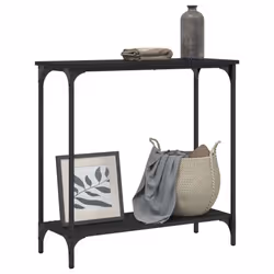 vidaXL Console Table Tea End Table Hallway Sofa Couch Table Engineered Wood - black