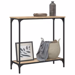 vidaXL Console Table Tea End Table Hallway Sofa Couch Table Engineered Wood - sonoma oak