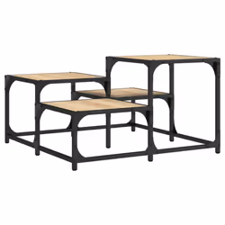 vidaXL Coffee Table Hall Side End Table Sofa Table Grey Sonoma Engineered Wood - sonoma oak, 68 x 68 x 40 cm