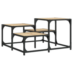 vidaXL Coffee Table Hall Side End Table Sofa Table Grey Sonoma Engineered Wood - sonoma oak, 68 x 68 x 40 cm