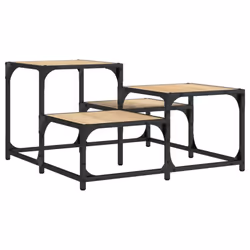 vidaXL Coffee Table Hall Side End Table Sofa Table Grey Sonoma Engineered Wood - sonoma oak, 68 x 68 x 40 cm - Additional view 5