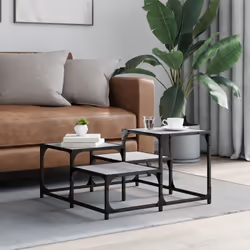 vidaXL Coffee Table Hall Side End Table Sofa Table Grey Sonoma Engineered Wood - grey sonoma, 68 x 68 x 40 cm - Additional view 2