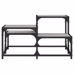 vidaXL Coffee Table Hall Side End Table Sofa Table Grey Sonoma Engineered Wood - grey sonoma, 68 x 68 x 40 cm - Additional view 4