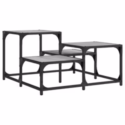 vidaXL Coffee Table Hall Side End Table Sofa Table Grey Sonoma Engineered Wood - grey sonoma, 68 x 68 x 40 cm - Additional view 5