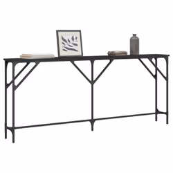 vidaXL Console Table Side End Table Hallway Sofa Table Black Engineered Wood