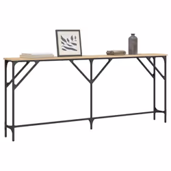 vidaXL Console Table Tea End Table Hallway Sofa Couch Table Engineered Wood - sonoma oak, 180 x 23 x 75 cm - Additional view 2