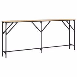 vidaXL Console Table Tea End Table Hallway Sofa Couch Table Engineered Wood - sonoma oak, 180 x 23 x 75 cm - Additional view 5