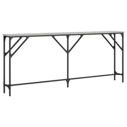 vidaXL Console Table Tea End Table Hallway Sofa Couch Table Engineered Wood - grey sonoma, 180 x 23 x 75 cm