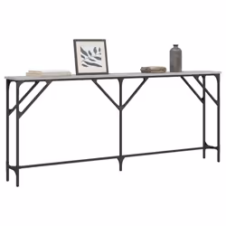 vidaXL Console Table Tea End Table Hallway Sofa Couch Table Engineered Wood - grey sonoma, 180 x 23 x 75 cm