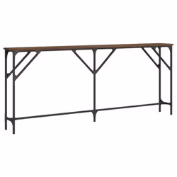 vidaXL Console Table Tea End Table Hallway Sofa Couch Table Engineered Wood - brown oak, 180 x 23 x 75 cm