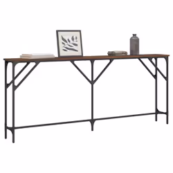 vidaXL Console Table Tea End Table Hallway Sofa Couch Table Engineered Wood - brown oak, 180 x 23 x 75 cm