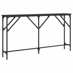 vidaXL Console Table Tea End Table Hallway Sofa Couch Table Engineered Wood - black, 140 x 23 x 75 cm