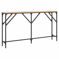 vidaXL Console Table Tea End Table Hallway Sofa Couch Table Engineered Wood - sonoma oak, 140 x 23 x 75 cm - Additional view 5