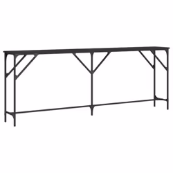 vidaXL Console Table Tea End Table Hallway Sofa Couch Table Engineered Wood - black, 200 x 29 x 75 cm