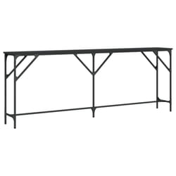 vidaXL Console Table Tea End Table Hallway Sofa Couch Table Engineered Wood - black, 200 x 29 x 75 cm