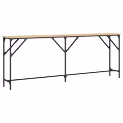 vidaXL Console Table Tea End Table Hallway Sofa Couch Table Engineered Wood - sonoma oak, 200 x 29 x 75 cm - Additional view 5