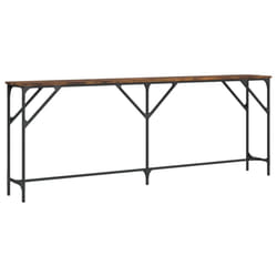 vidaXL Console Table Tea End Table Hallway Sofa Couch Table Engineered Wood - smoked oak, 200 x 29 x 75 cm