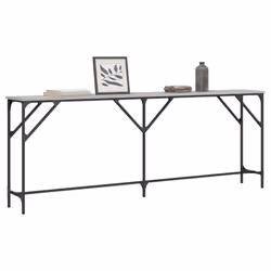 vidaXL Console Table Tea End Table Hallway Sofa Couch Table Engineered Wood - grey sonoma, 200 x 29 x 75 cm