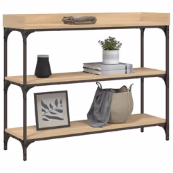 vidaXL Console Table with Shelves Hallway End Table Side Table Sonoma Oak