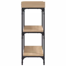 vidaXL Console Table with Shelves Hallway End Table Side Table Sonoma Oak - Additional view 4