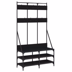 vidaXL Clothes Rack with Shoe Storage Garment Rack Clothes Shelf Clothes Rail - black
