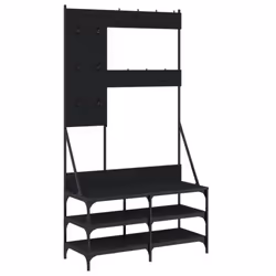 vidaXL Clothes Rack with Shoe Storage Garment Rack Shelf Clothes Rail Black