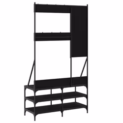 vidaXL Clothes Rack with Shoe Storage Garment Rack Shelf Clothes Rail Black - Additional view 5