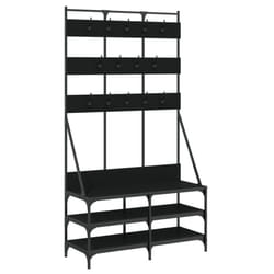 vidaXL Clothes Rack with Shoe Storage Garment Rack Clothes Shelf Clothes Rail - black