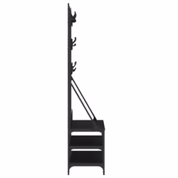vidaXL Clothes Rack with Shoe Storage Garment Rack Clothes Shelf Clothes Rail - black - Additional view 4