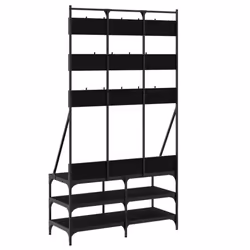 vidaXL Clothes Rack with Shoe Storage Garment Rack Clothes Shelf Clothes Rail - black - Additional view 5