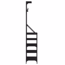 vidaXL Clothes Rack with Shoe Storage Garment Rack Clothes Rail Smoked Oak - black, 70 x 34 x 184 cm - Additional view 4