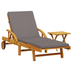 VidaXL 3206363 outdoor chair Lounge Padded seat Acacia wood Grey