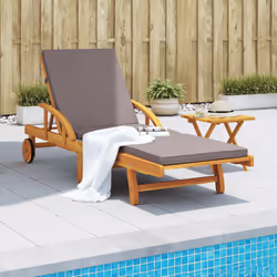 VidaXL 3206363 outdoor chair Lounge Padded seat Acacia wood Grey